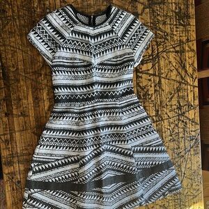 Yigal Azrouel Black and White A-Line Dress - Sz Small